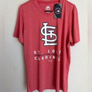 NWT St. Louis Cardinals MAJESTIC Red Performance T-Shirt - Men’s Large